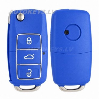 Flip key shell Seat Ibiza, Leon, Skoda Fabia, Octavia, Volkswagen Golf, Passat, Polo HU66, 3 buttons