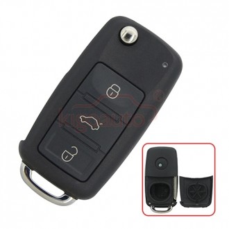 Flip key case for Volkswagen Touareg, Volkswagen Phaeton, 2002-2009, HU66 3 button