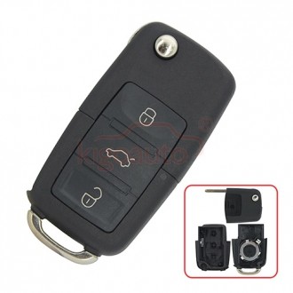 Remote key shell 3 button for VW, Skoda, Polo, Bora, Golf, Passat HU66
