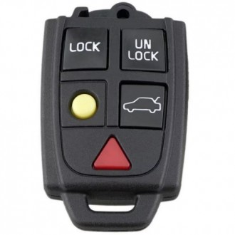 Remote fob case for Volvo S60, V70, S80, XC70, XC90, 1998-2014 5 button