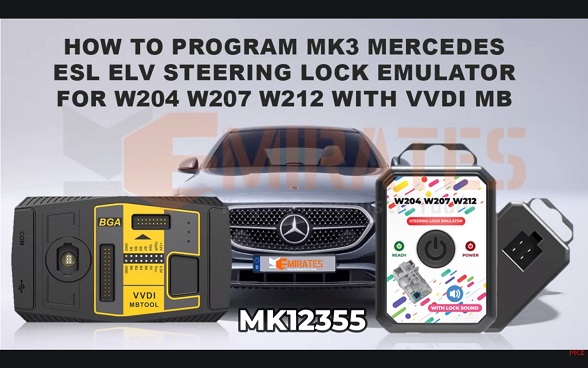 Programming Mercedes ESL ELV W204 W207 W212 emulator with VVDI MB
